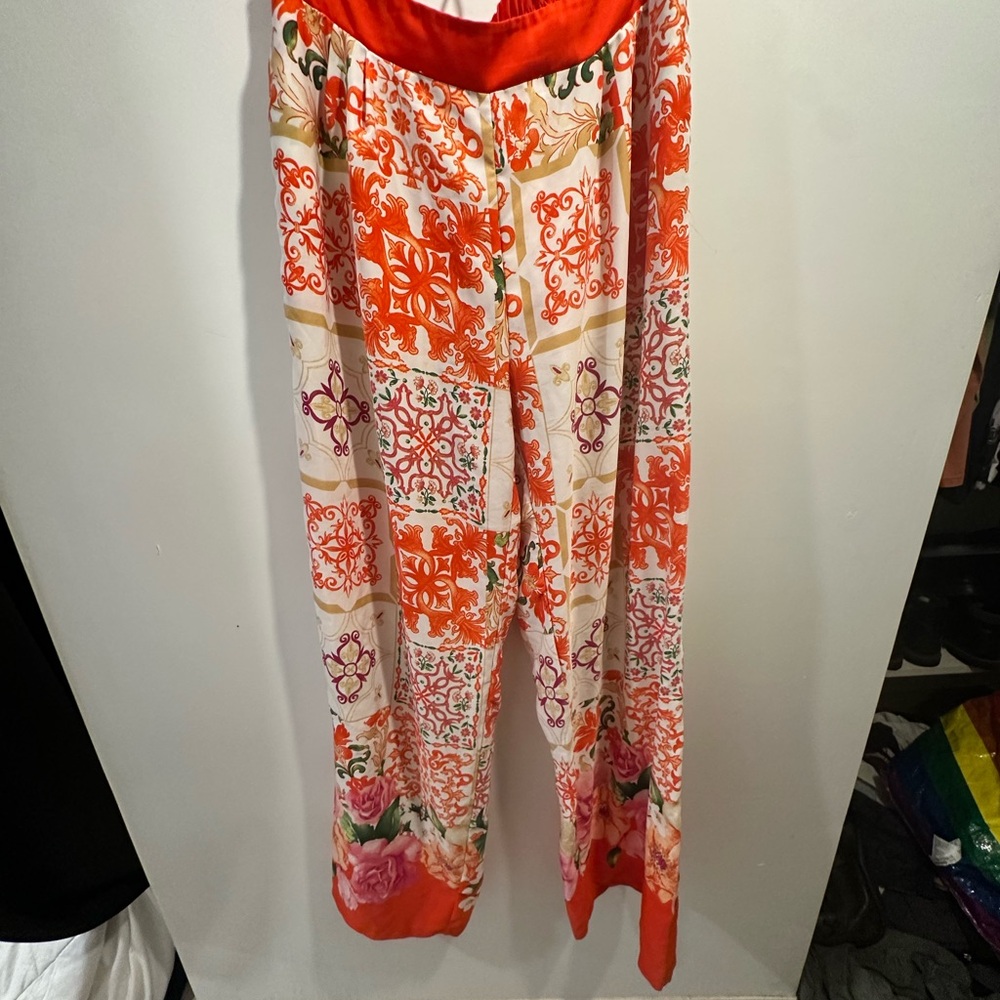 Lulumari Red and Green Patterned Pants